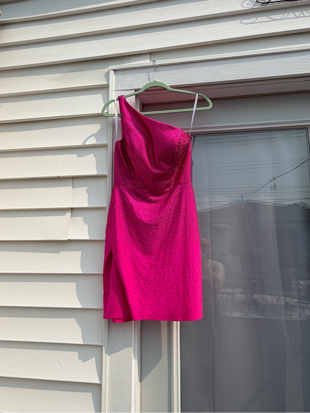 Sherri Hill Hot Pink One-Shoulder Cocktail Dress